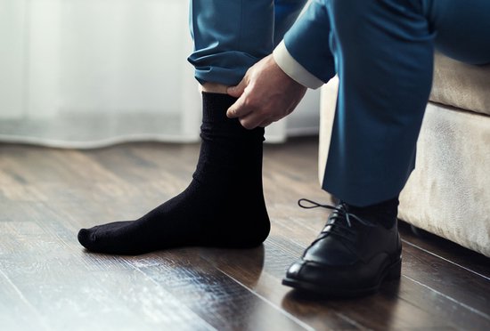 Milanoro - 12 Paar weiche Bambussocken für Damen und Herren - Dunkle Farben - 39-42