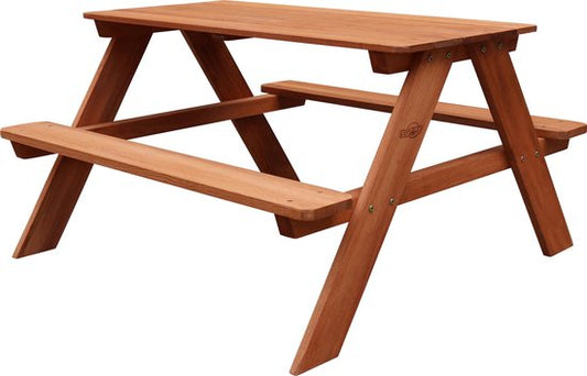 Sunny Dave Picknicktisch in Braun – Multifunktionaler Picknicktisch für Kinder – FSC-zertifiziertes Holz – 89 x 89 x 50 cm