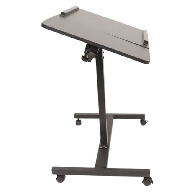 Ceruzo Rollbarer Laptop-Tisch – Höhenverstellbar – 2 neigbare Arbeitsflächen – Schwarz