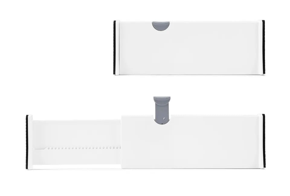 Home & Comfort Set mit 4 verstellbaren Schubladeneinteilungen - 28-44 cm x 10,5 cm x 3,5 cm - Grau