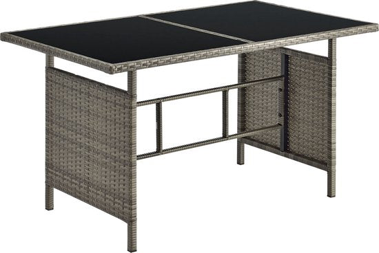 Sitzgarnitur aus Polyrotan - Manacor - Grau