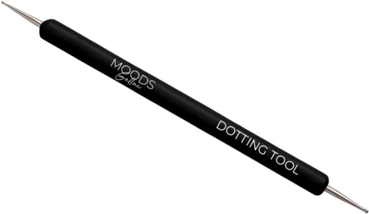 Moods Gellac Dotting Tool für Nail Art - Schwarz - 8 cm x 1 cm x 1 cm - Doppelte Spitzen für perfekte Punkte und Muster