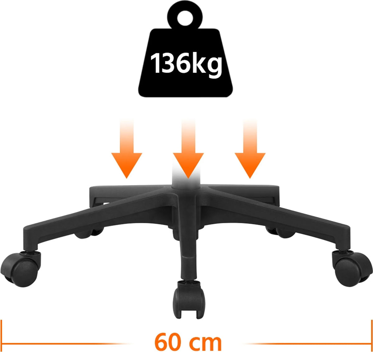 Yaheetech Bürostuhl Ergonomisch - Features Atmungsaktive Mesh-Gewebe und Rocking-Funktion und verstellbare Sitzhöhe - für Büro und Studie - Grau Nylon und Metall - 60 x 60 x 91-100,5 cm