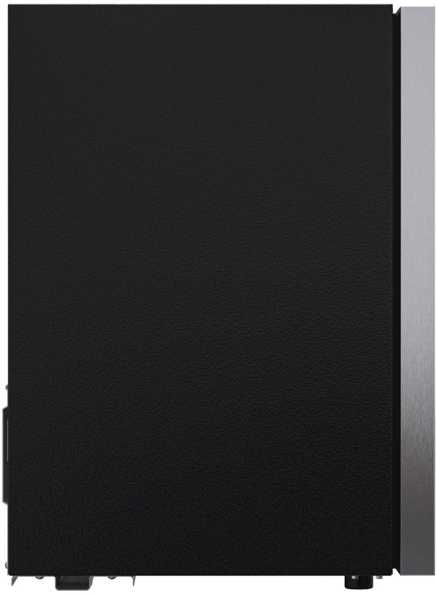 KitchenBrothers Getränkekühlschrank 48 l – Minikühlschrank mit Glastür – Minibar – Platz für 68 Dosen – Schwarz