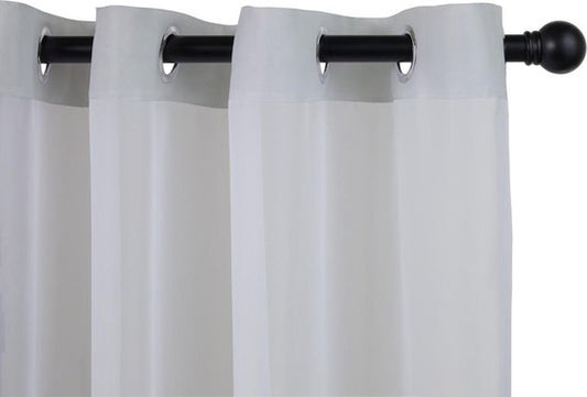 Lifa Living - Gardinen - Hellgrau - Sichtschutz - Leichter Einlass - 2er-Set - Mit 8 Aufhängeringen - 150 x 250 cm