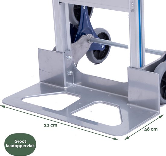 BRASQ Faltbarer Aluminium-Trolley - Kapazität 150 KG - Treppen-Trolley - Transportwagen - Trolley
