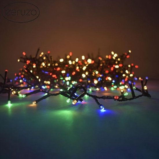 Ceruzo Farbige Weihnachtslichter - Micro Cluster - 1000 LEDs - 20 Meter - 8 Lichtfunktionen + Memory - mehrfarbig