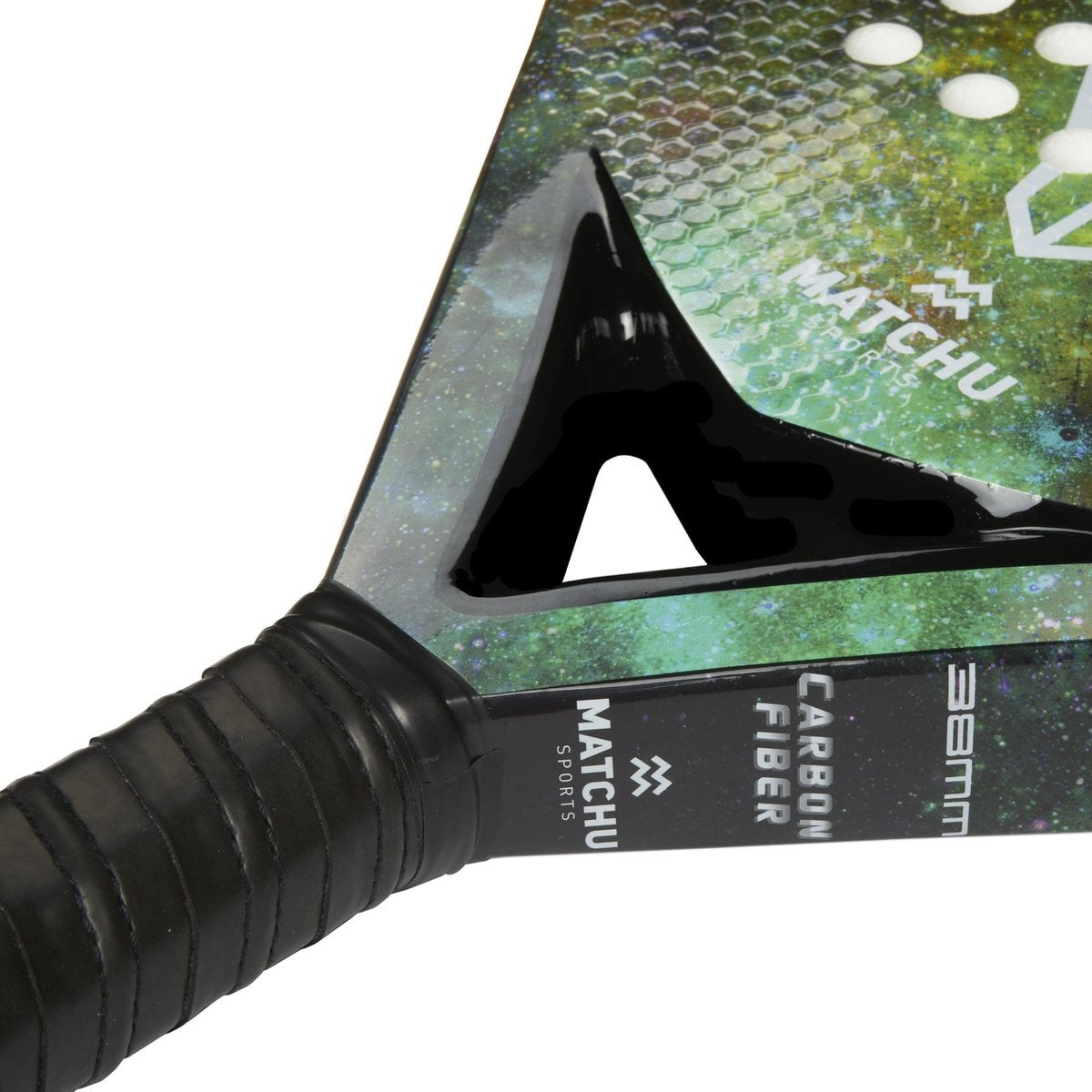 Matchu Sports Padelschläger - Carbon - Inkl. Padeltasche - 360 g - Grün