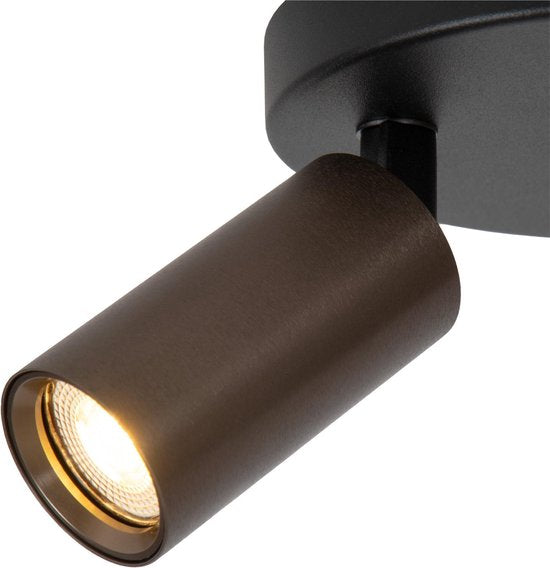 Lucide RITMO – Deckenstrahler (Deckenleuchte) – Ø 15 cm – 2xGU10 (MR11) – Kaffee