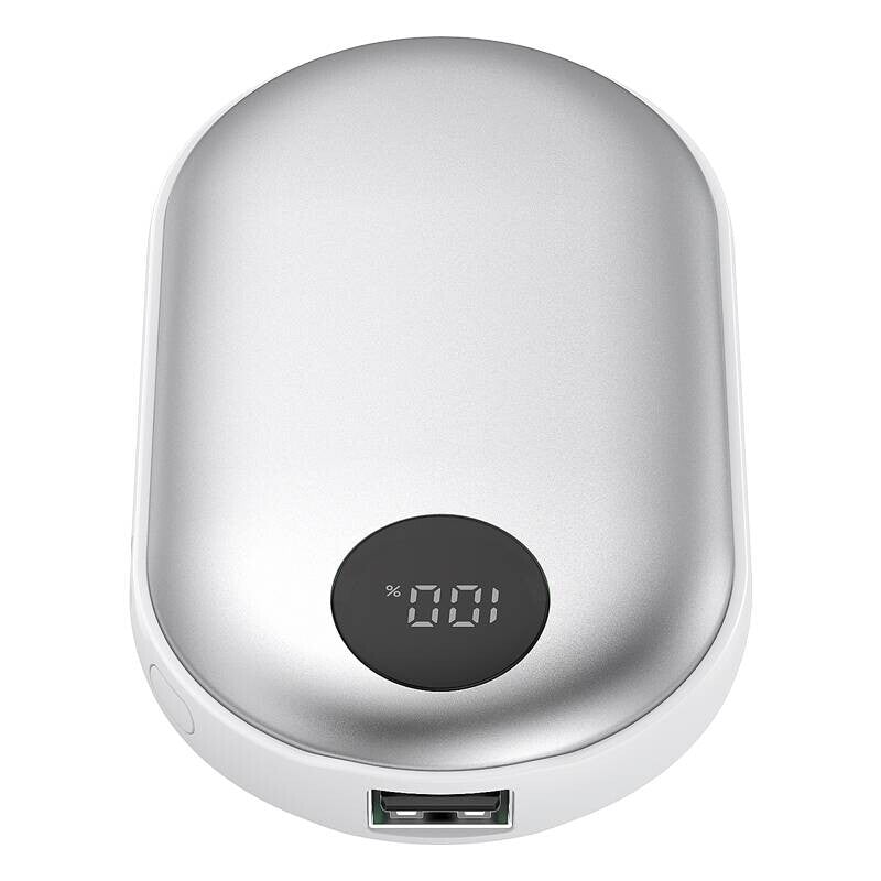 Denver Powerbank mit Handwärmer 2-in-1 PBH-4003S – Silber – 4000 mAh