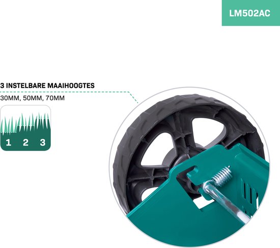 VONROC Rasenmäher 1300W 32cm Schnittbreite - und Grastrimmer 300W - Ø230mm Schnittdurchmesser - Komplettset!