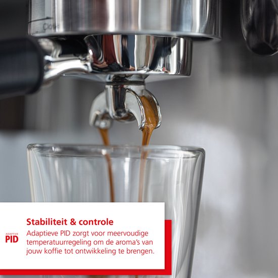 Solis Barista Perfetta Plus 1170 V2 Kolbenmaschine – Köstlicher Kaffee in nur einer Minute – Kompakte und hochwertige Espressomaschine – Milchaufschäumsystem – Silber
