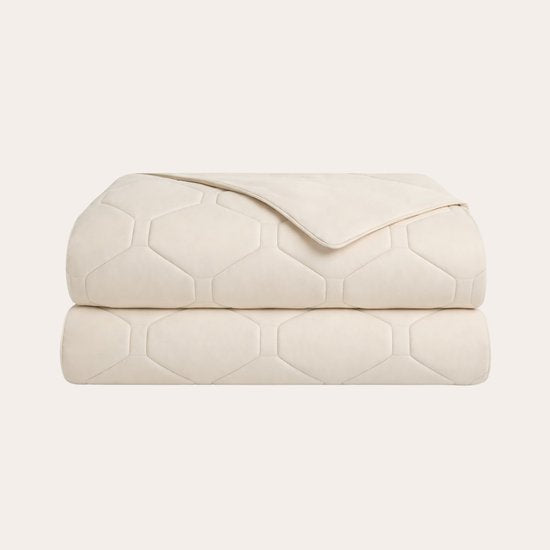 HappyBed Bettdecke ohne Bezug 240 x 220 – Waschbare Sommerbettdecke – Bedruckte Bettdecke ohne Bezug – Bettdecke ohne Bezug – Einzelbetten – Taupe