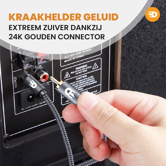 Drivv. Premium Tulip Stereo Audio Kabel - 2RCA auf 2RCA - Tulip Kabel - 5m