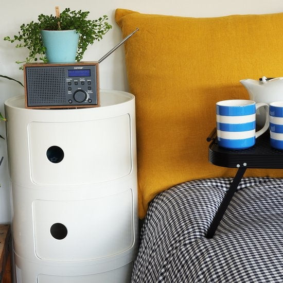 Denver DAB Radio - Retro-Radio - Küchenradio - Tragbares Radio - Batterien & Netz - DAB46 - Darkgrey