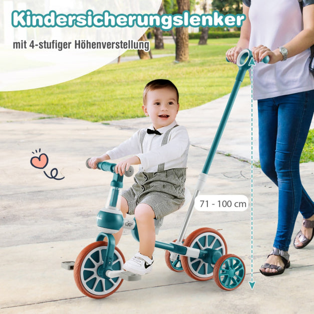 Coast Kinderfahrrad - 4-in-1 - Verstellbar - 37 x 72 x 101cm - grün