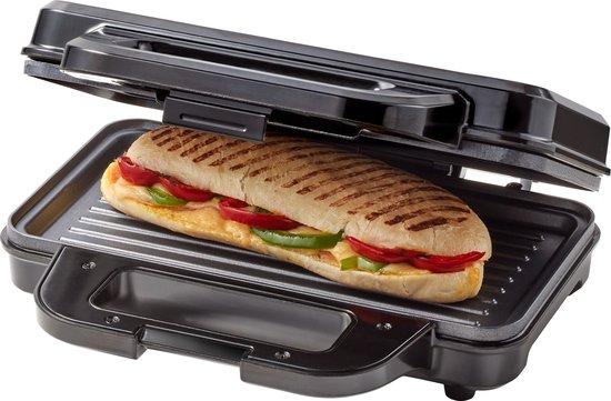 Tomado TGP2001S - XXL Toasti-Eisen - Panini-Grill - PFAS-frei - Toasti-Maker - 900 Watt - Schwarz/Edelstahl