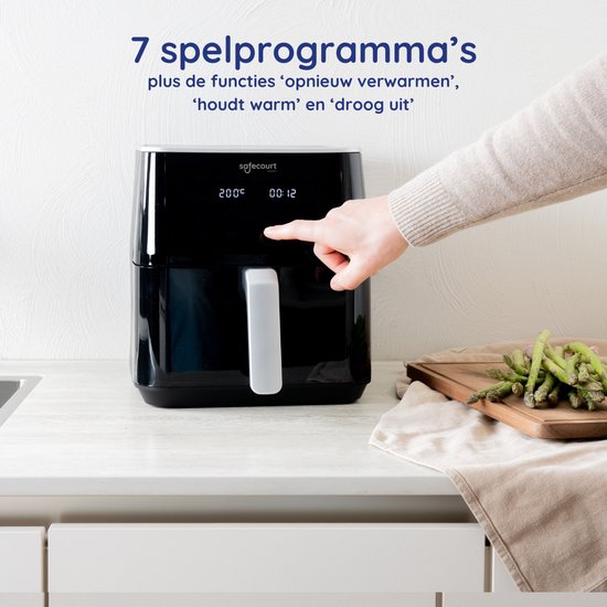 Safecourt Kitchen - Airfryer - Heißluftfritteuse - 1700W - 5L Kapazität - 40ÂºC bis 200ÂºC - Schwarz