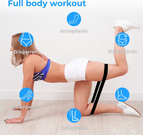 Nuvance - Resistance Bands Set inkl. Tragetasche - 5er Set - Resistance Band - Fitness Elastic - Inkl. eBook - Verschiedene Farben