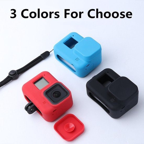 GarpexÂ® Silikonhülle für GoPro HERO 8 - Gummischutzhülle - inklusive Objektivschutz - Schwarz