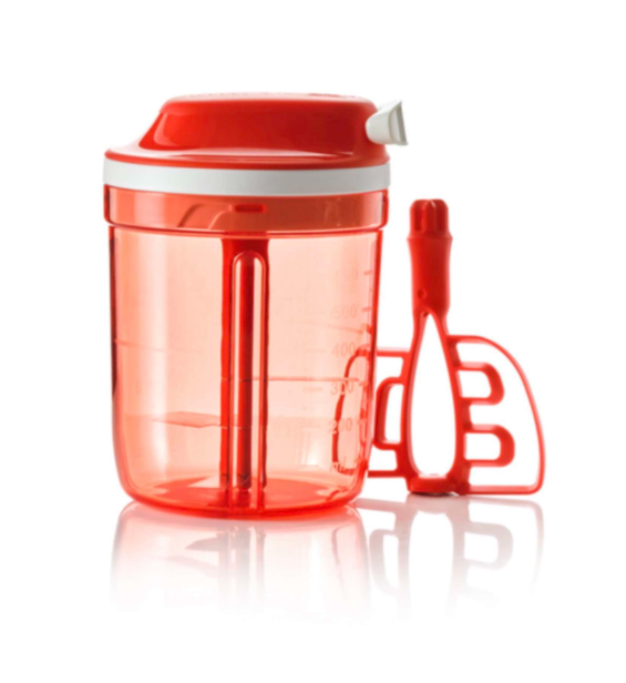 Tupperware SuperSonic Chopper Medium – 730 ml – 3 Klingen – Rot