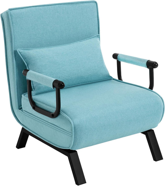 WOLTU 3-in-1-Schlafsessel – Gästebett – Blau – 65 x 75 x 78 cm