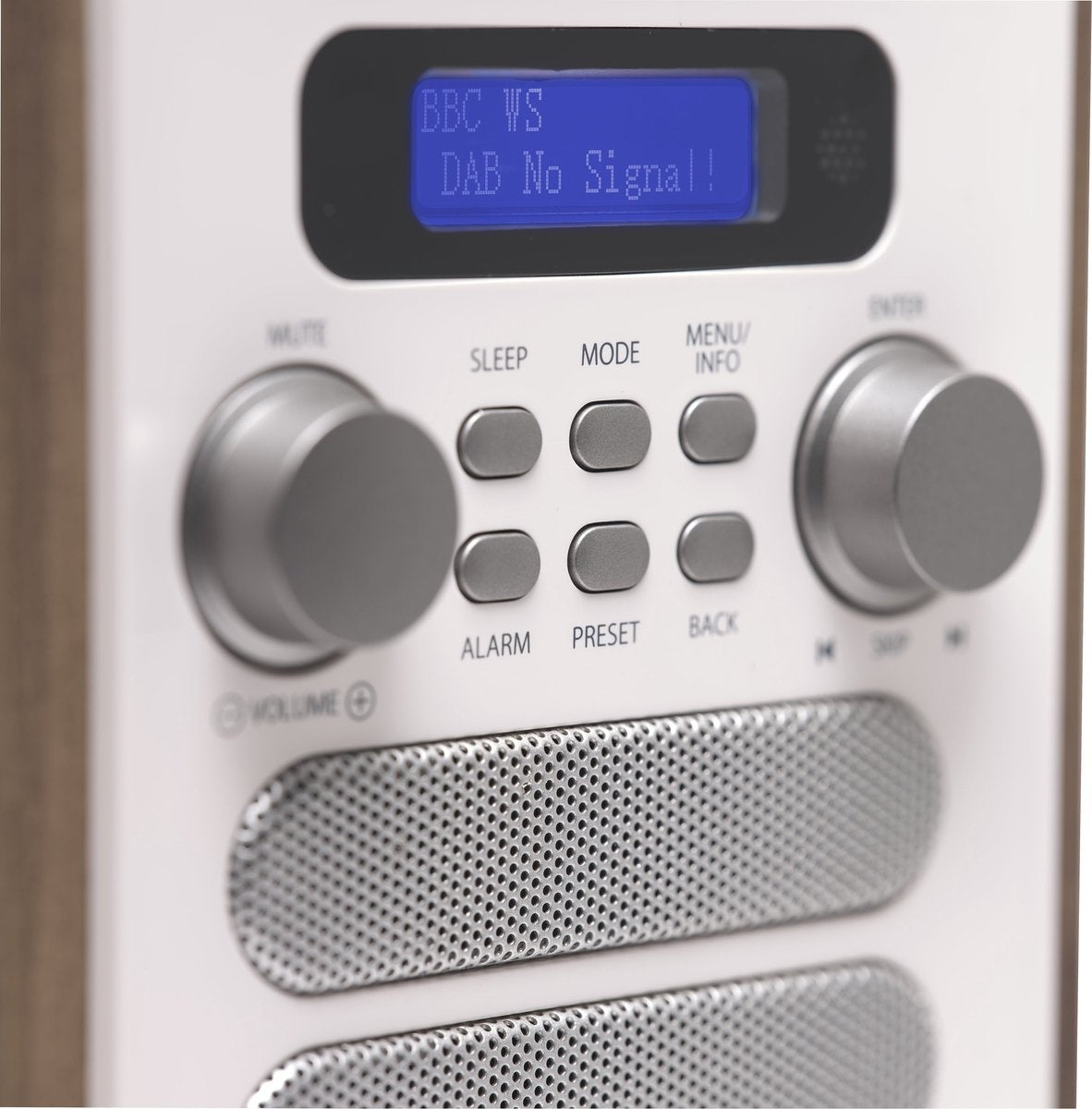 Denver - DAB48 - DAB+ Radio - Holz - Bluetooth - LCD-Bildschirm - Weiß