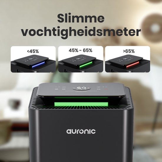 Auronic Luftentfeuchter und Luftreiniger - Pro Series - 20L pro Tag - Waschtrockenfunktion - Schlafzimmer, Badezimmer und Wohnzimmer - Feuchtigkeitsfresser für den Haushalt - Schwarz