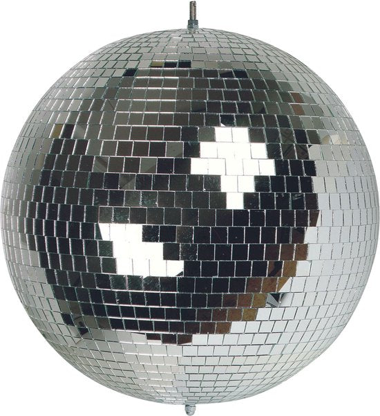 HQ-Power Disco Spiegelkugel Ø 20 cm, spektakuläre Lichteffekte für Partys, sicheres Aufhängesystem und facettiertes Glas, Tanzflächenzubehör für Disco und mehr