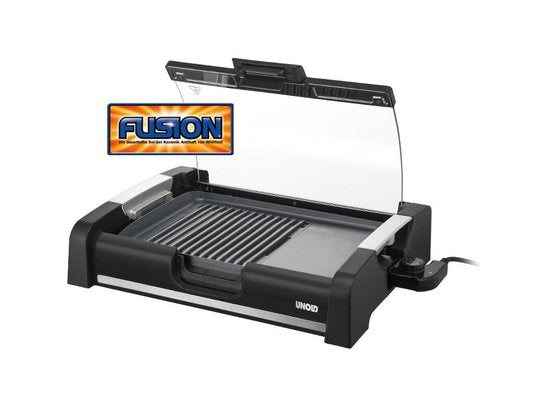 Unold Elektro-Tischgrill für den Garten, mit Kontrollleuchte, schwarz