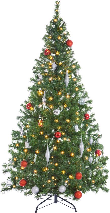 Casaria Künstlicher Weihnachtsbaum - Weihnachtsbaum - 180cm mit Weihnachtsbeleuchtung