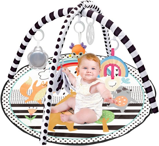 FUEGOBIRD – Spielmatte für Babys – Niedliche Tierchen – Deluxe-Spielset – Buntes, interaktives Greifspielzeug – Tolle Geräusche – Förderendes Spielzeug für Babys ab 2 Monaten