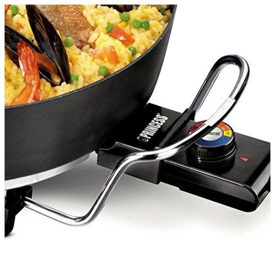 Princess 162367 XL Snackpfanne – Elektrische Snackpfanne – Mit Deckel – Einstellbarer Thermostat – 1800 W – Leistungsstarkes Doppelheizelement – Groß – 5,4 Liter – 1,5 Meter langes Kabel