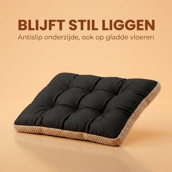 Hundekissen 100 x 70 cm – XXL-Liegeplatzkissen – Braunes Hundebett – Großes Tierkissen – Luxuriöse Hundematte