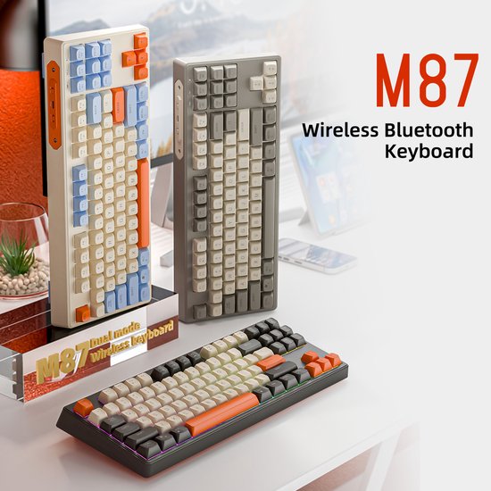 M87 Wireless RGB Gaming Keyboard - 87 Tasten - BT5.0/2.4G - PBT Ball Keycaps - Shimmer