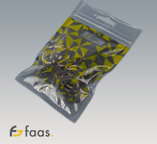 Schlüsselanhänger - 30 mm - Ringe - Schlüsselanhänger - 50 Stück - Silber