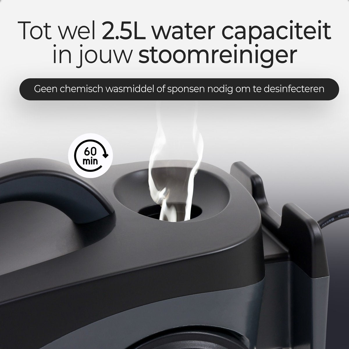 Atmosed AS-2 Dampfreiniger – 1650 W – 4 bar – 2,5 l – mit 20 Zubehörteilen