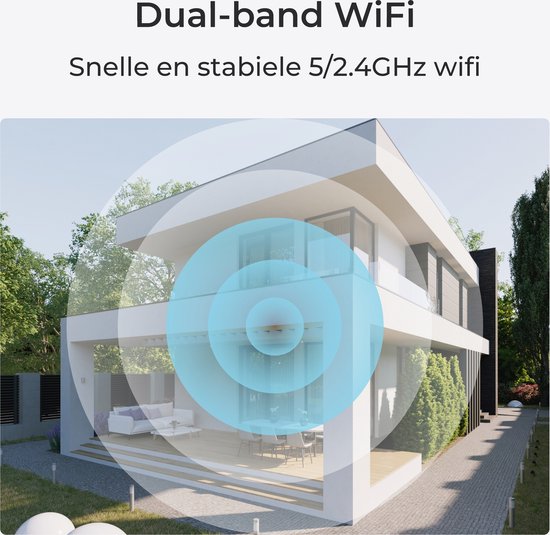 Reolink 2K 4MP Kompakte Außenüberwachungskamera, 2,4/5 GHz WLAN, Erkennung von Personen/Fahrzeugen/Tieren, Farb-Nachtsicht