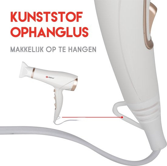 alpina Fohn - Haardroger - 2300W - Coolshot - Wit/ RosÃ©