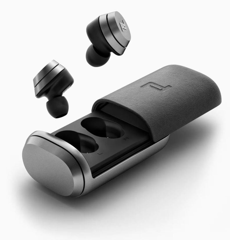Porsche Design kabellose In-Ear-Bluetooth-5.0-Ohrhörer, grau – Premium-Designer-Ladeetui