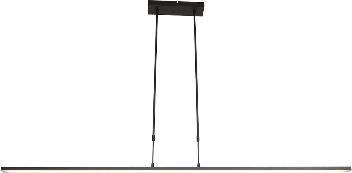 Verstellbare Pendelleuchte Zelena - 2-flammig - Kunststoff/Metall - 155 cm - Höhenverstellbar bis zu 117 cm - Modernes Design - Schwarz