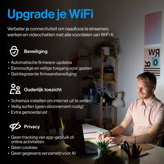 Linksys Velop Micro Mesh 6 - Router - WiFi 6 - Dualband - Mesh WiFi - 3000 Mbps - 2er-Pack - Weiß
