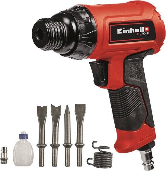 Einhell Druckluft-Meißelhammer TC-PC 45 – 1,2 J – inkl. 4-teiligem Meißelsatz (120 mm)