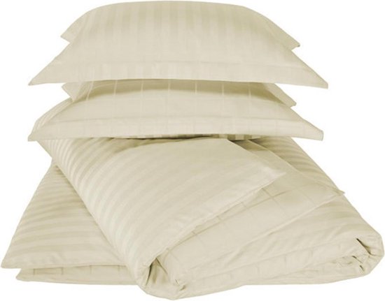 De Witte Lietaer Bettbezug aus Baumwollsatin Zygo – Einzelbett – 240 x 220 cm – Elfenbein