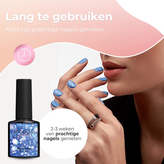 Moods Gellac 6-teiliges Set - Gel-Nagellack Starter Pack - Gel-Nagellack - 8ML - Blue Serenity - Gellac - Nails - Chic Colours - HEMA & TPO-free