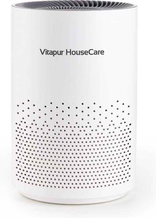 Vitapur Luftreiniger – Air purifier – Luftreiniger mit HEPA-Filter – Ionisator mit 360-Grad-Luftstrom – extrem leise mit Timer – weiß