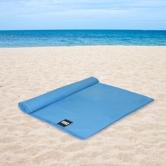 TRVLMORE Mikrofaser-Reisehandtuch-Set - 2 Stück - Klein (40 x 80 cm) & Groß (76 x 150 cm) - Mikrofaser - Blau