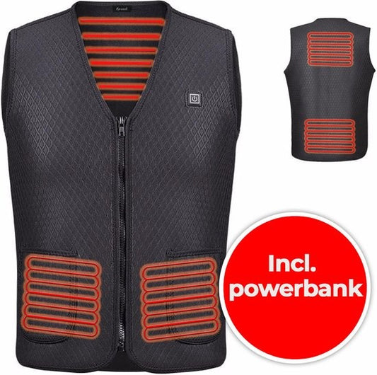 Beheizter Bodywarmer - Elektrisch beheizt - USB wiederaufladbar - 3 Stufen - Größe L - Frauen / Männer