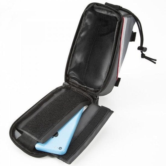 tectake - Rahmentasche Fahrradtasche für z.B. Smartphone etc. schwarz rot M 401608