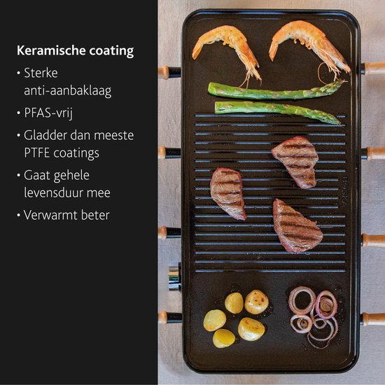 BOSKA Raclette Gourmet Party - Für 8 Personen Buchenholz Stahl - Gourmet-Set